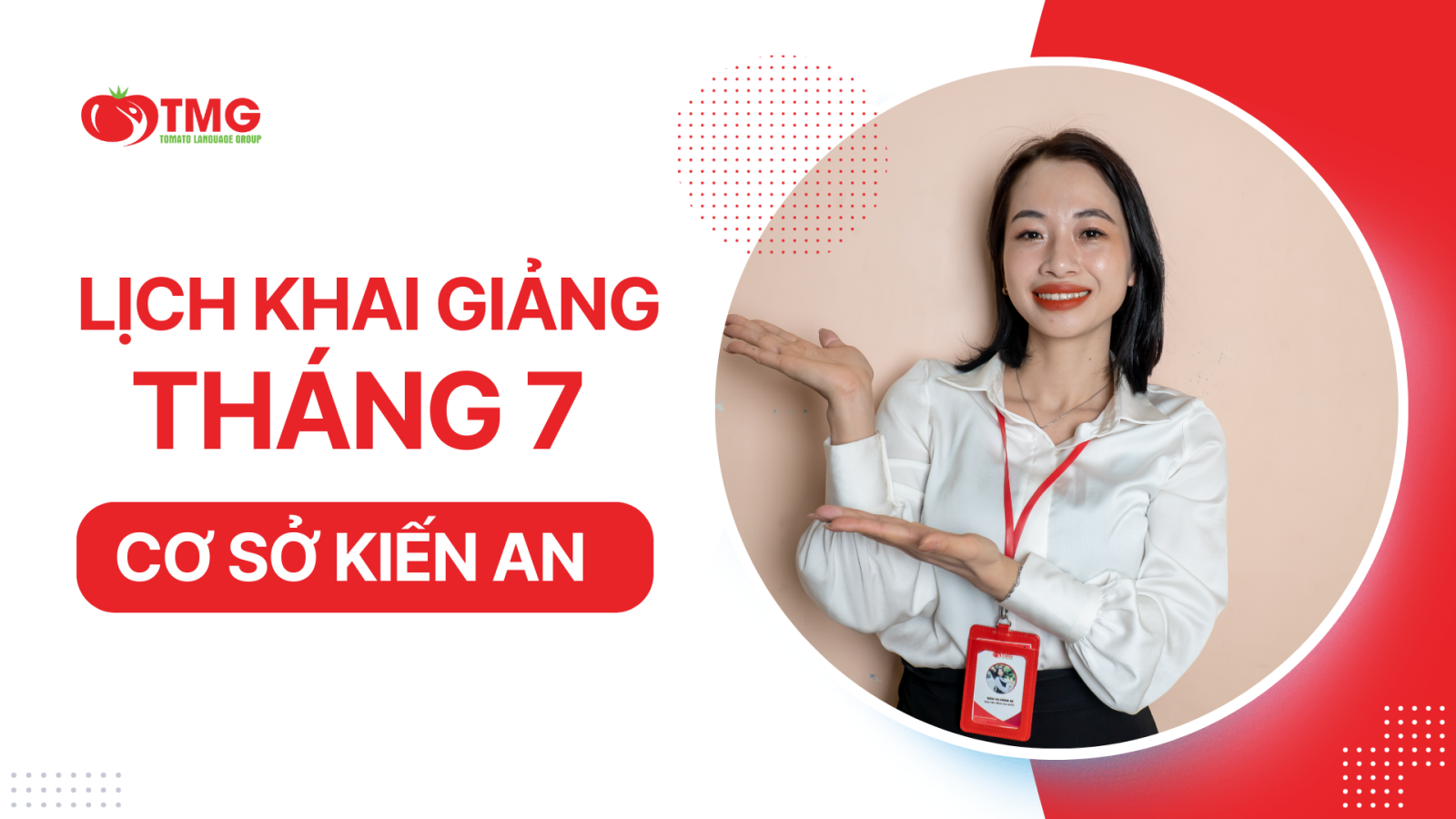 LỊCH KHAI GIẢNG THÁNG 7/2024 CỦA TOMATO CƠ SỞ KIẾN AN