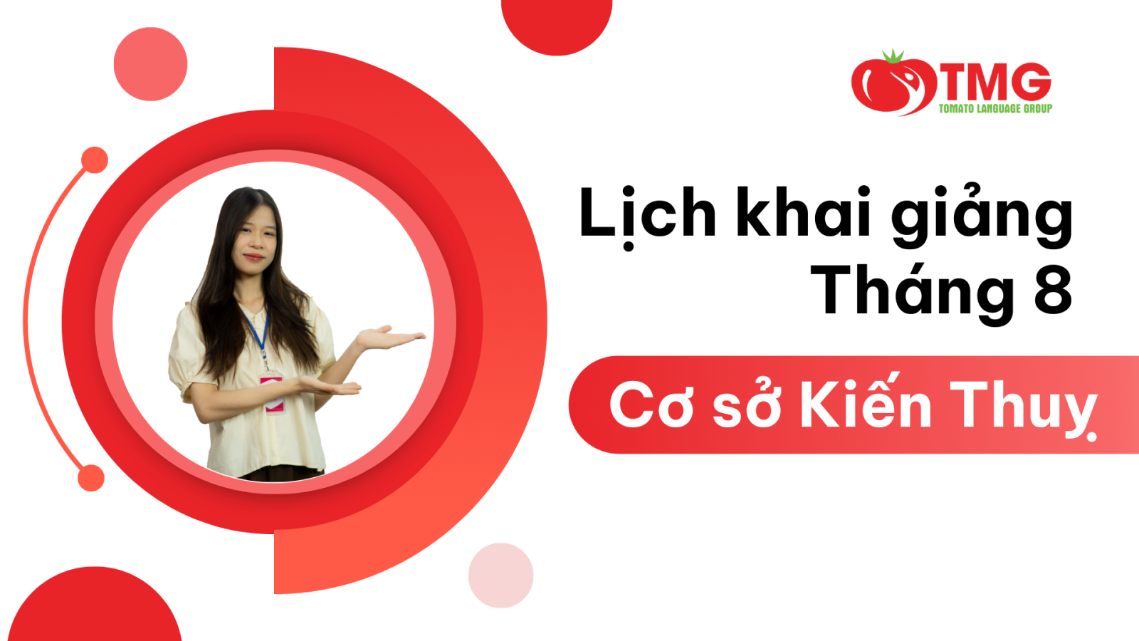 LỊCH KHAI GIẢNG THÁNG 9/2024 CỦA TOMATO CƠ SỞ KIẾN THỤY