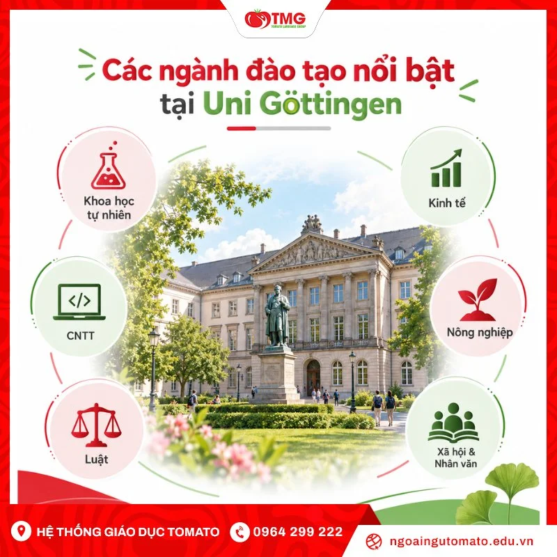 Các ngành đào tạo nổi bật tại Uni Göttingen