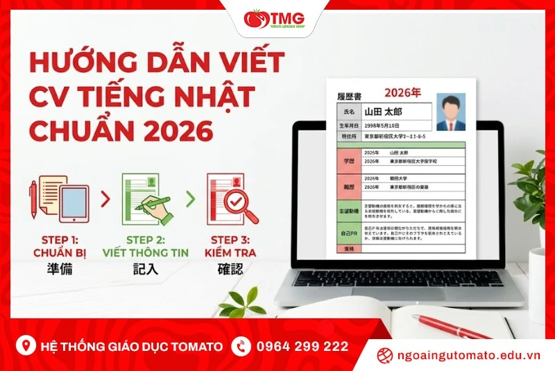 Hướng dẫn cách viết CV xin việc bằng tiếng Nhật chuẩn 2026