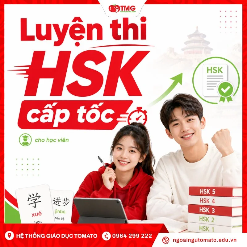 Khóa luyện thi HSK cấp tốc cho học viên 
