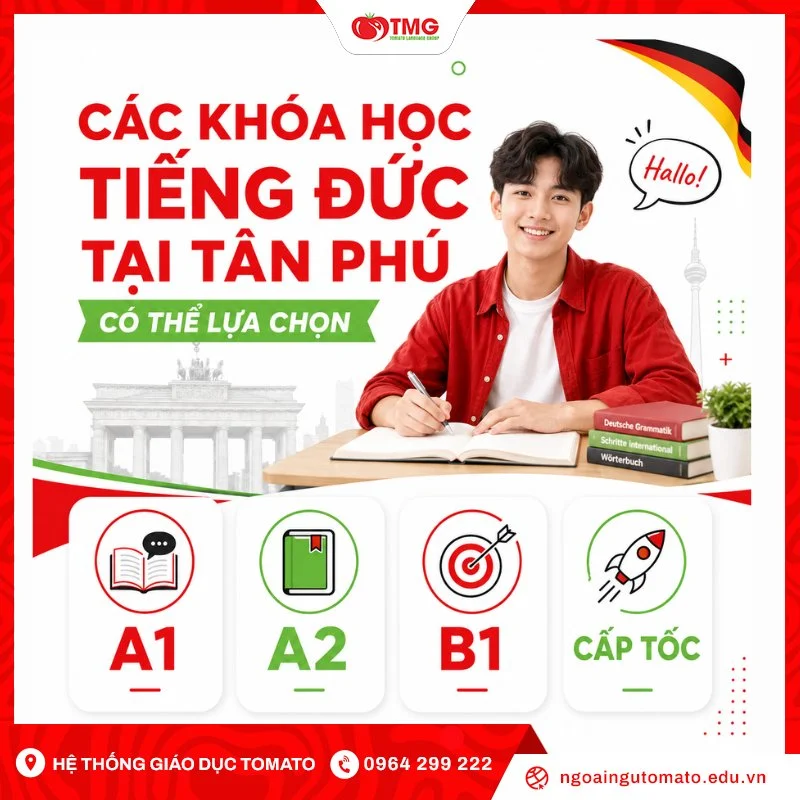 Các khóa học tiếng Đức tại Tân Phú có thể lựa chọn