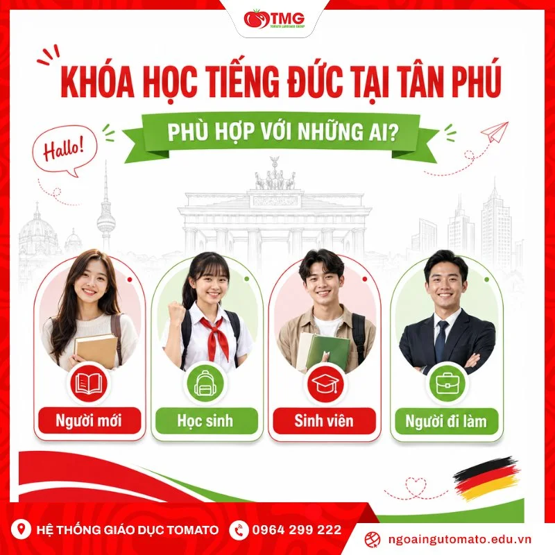 Khóa học tiếng Đức tại Tân Phú phù hợp với những ai?