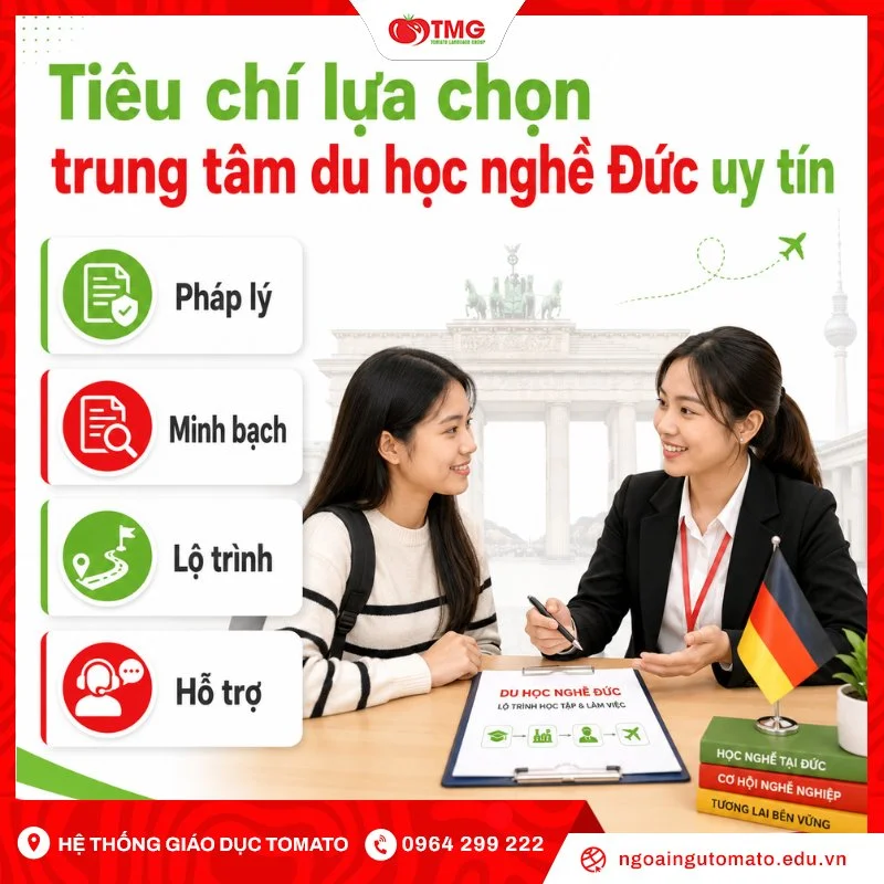 Tiêu chí lựa chọn trung tâm du học nghề Đức uy tín