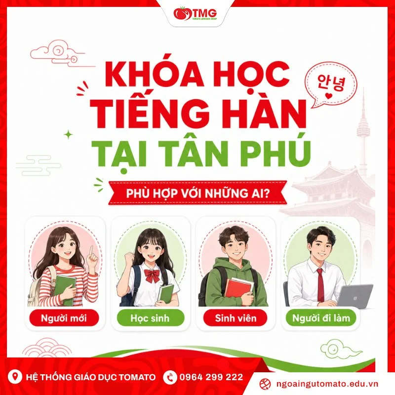Khóa học tiếng Hàn tại Tân Phú phù hợp với những ai?