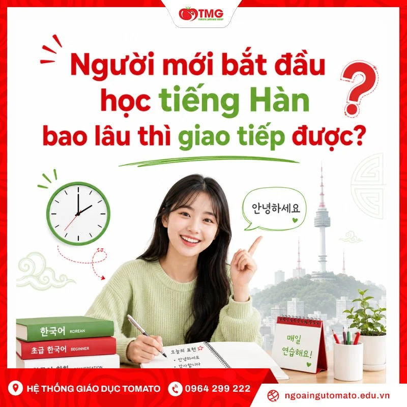 Người mới bắt đầu học tiếng Hàn bao lâu thì giao tiếp được?