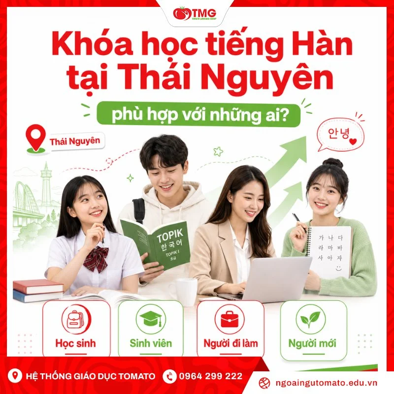 Khóa học tiếng Hàn tại Thái Nguyên phù hợp với những ai?