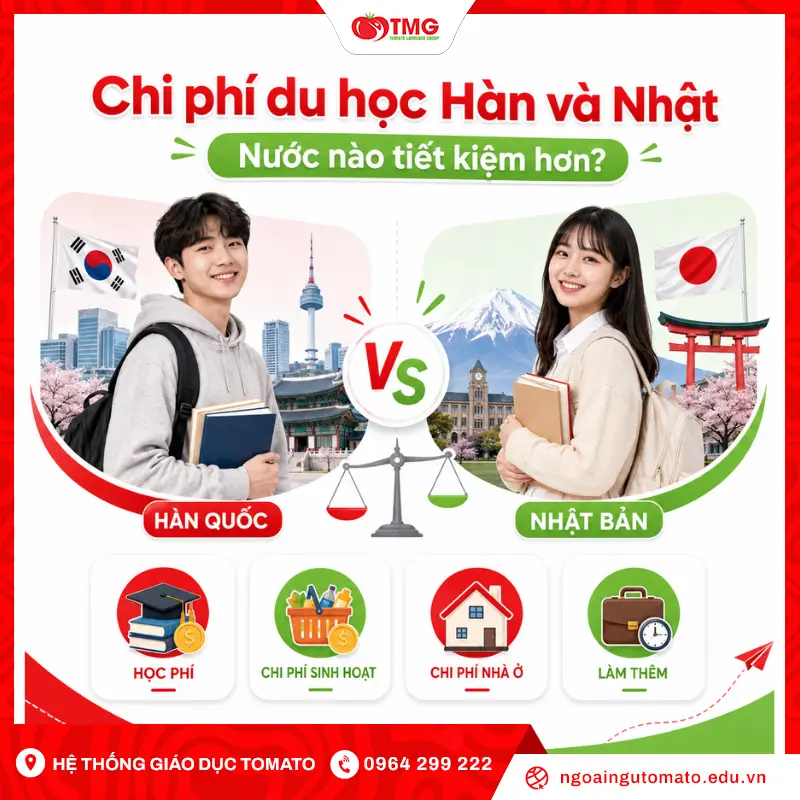 Chi phí du học Hàn và Nhật: Nước nào tiết kiệm hơn?