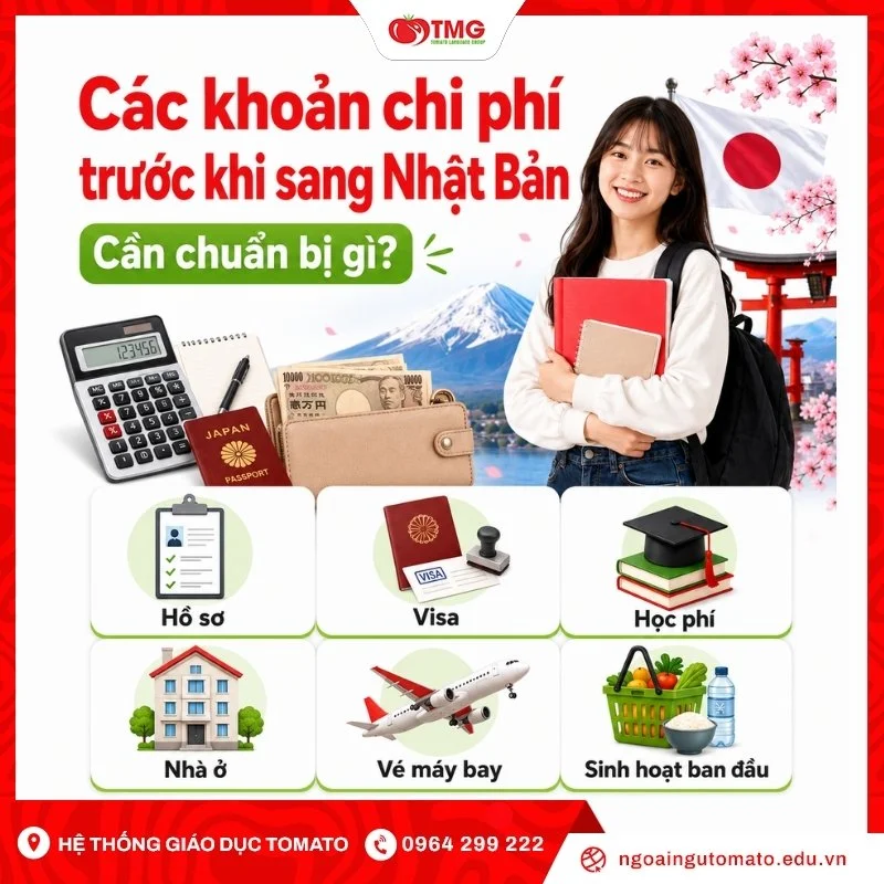 Các khoản chi phí trước khi sang Nhật Bản