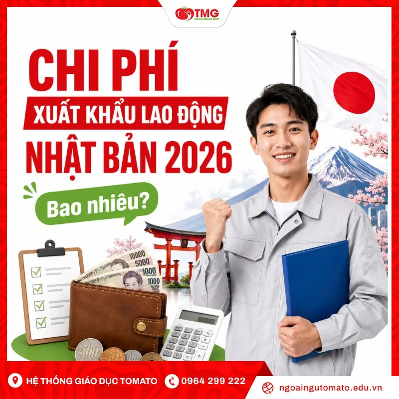 Chi phí xuất khẩu lao động Nhật Bản 2026 bao nhiêu?