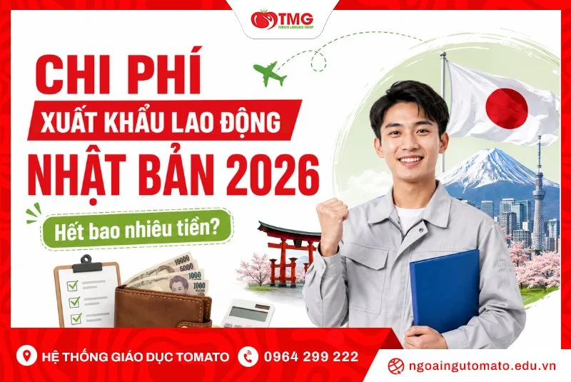 Chi phí xuất khẩu lao động Nhật Bản 2026 hết bao nhiêu tiền?