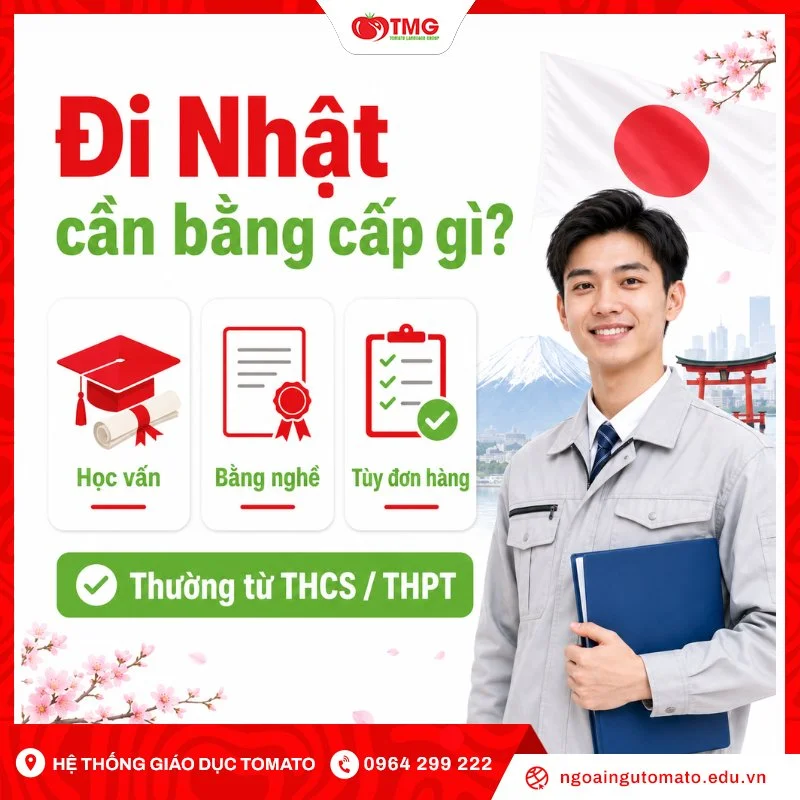 Đi Nhật cần bằng cấp gì?