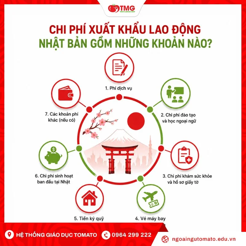 Chi phí xuất khẩu lao động Nhật Bản gồm những khoản nào?