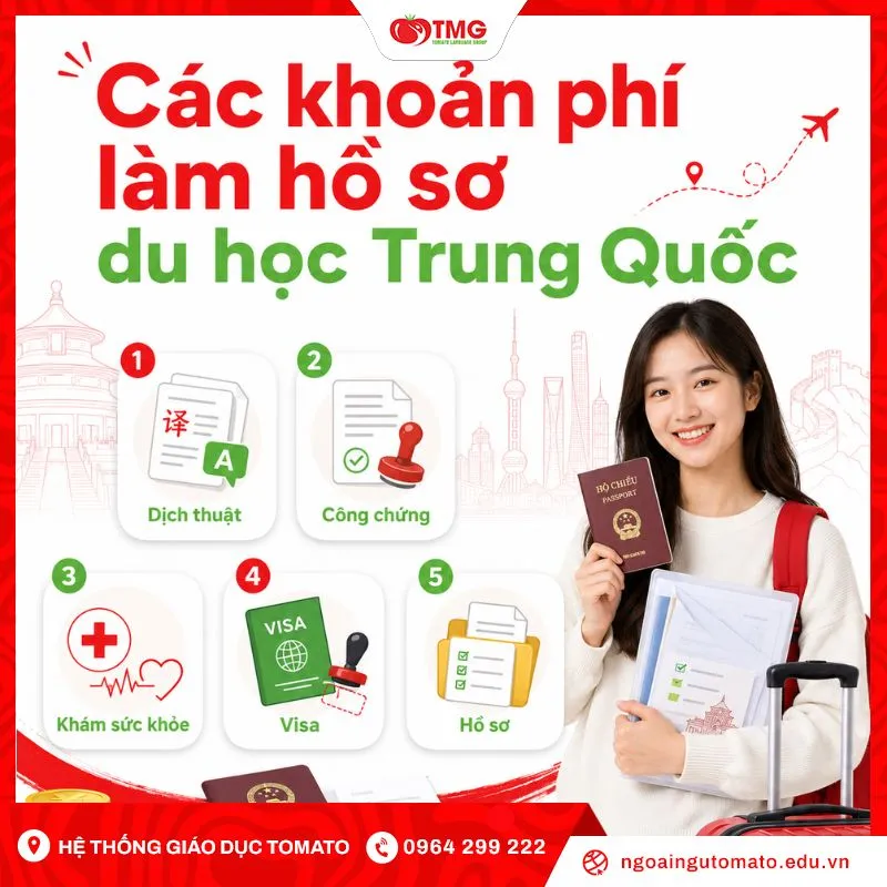 Các khoản phí làm hồ sơ du học Trung Quốc
