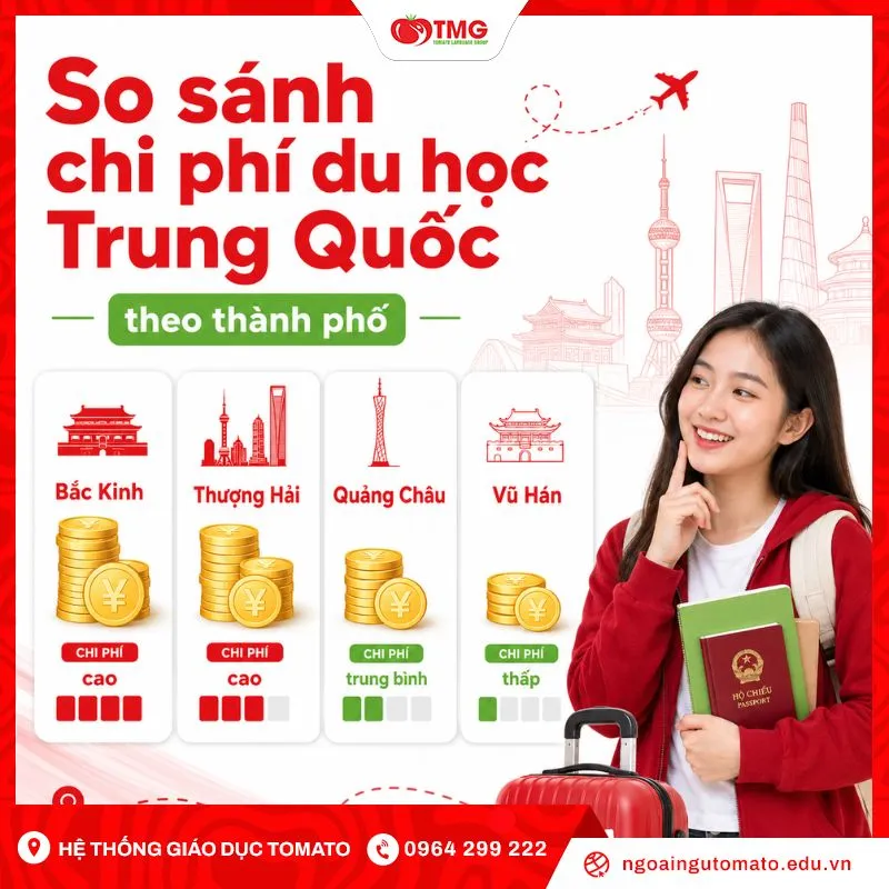 So sánh chi phí du học Trung Quốc theo thành phố
