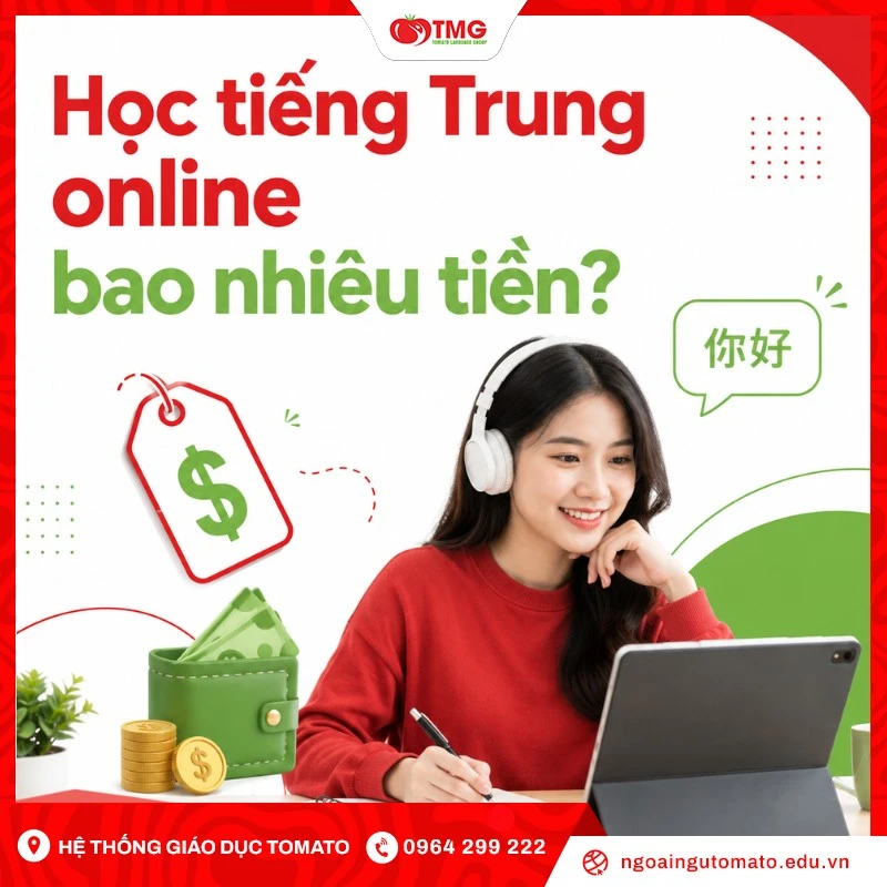 Học tiếng Trung online bao nhiêu tiền?