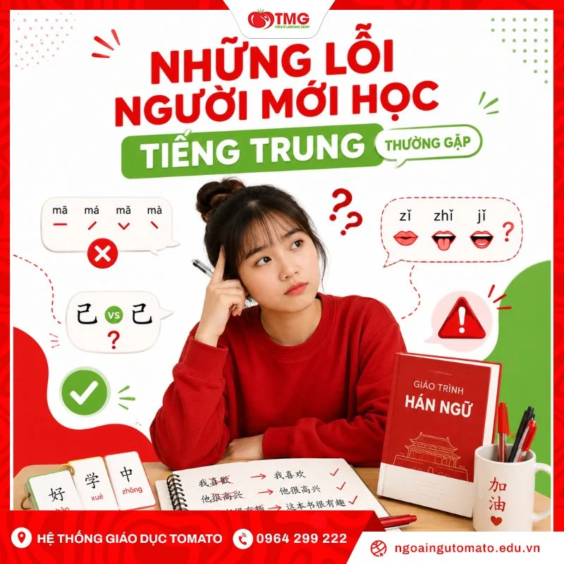 Những lỗi người mới học tiếng Trung thường gặp