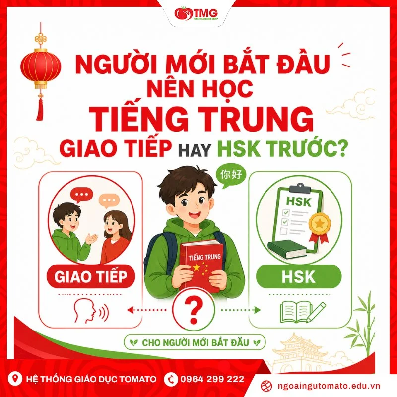 Người mới bắt đầu nên học tiếng Trung giao tiếp hay HSK trước?