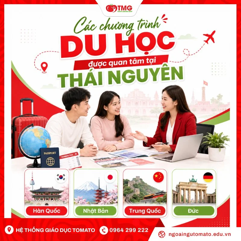 Các chương trình du học được quan tâm tại Thái Nguyên