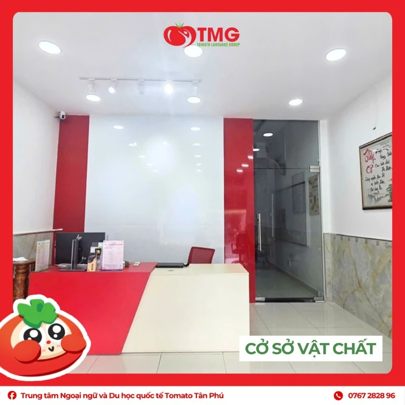 Cơ sở vật chất tại Trung tâm ngoại ngữ Tomato