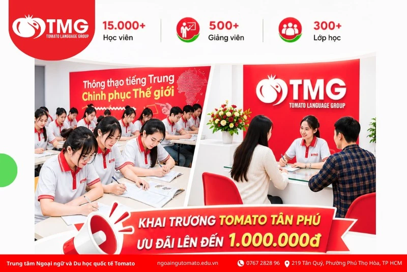 Khai trương trung tâm ngoại ngữ Tomato TPHCM tại Tân Phú