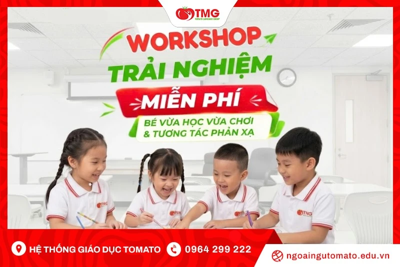 Workshop tiếng Anh trẻ em Tiên Lãng miễn phí tại Tomato